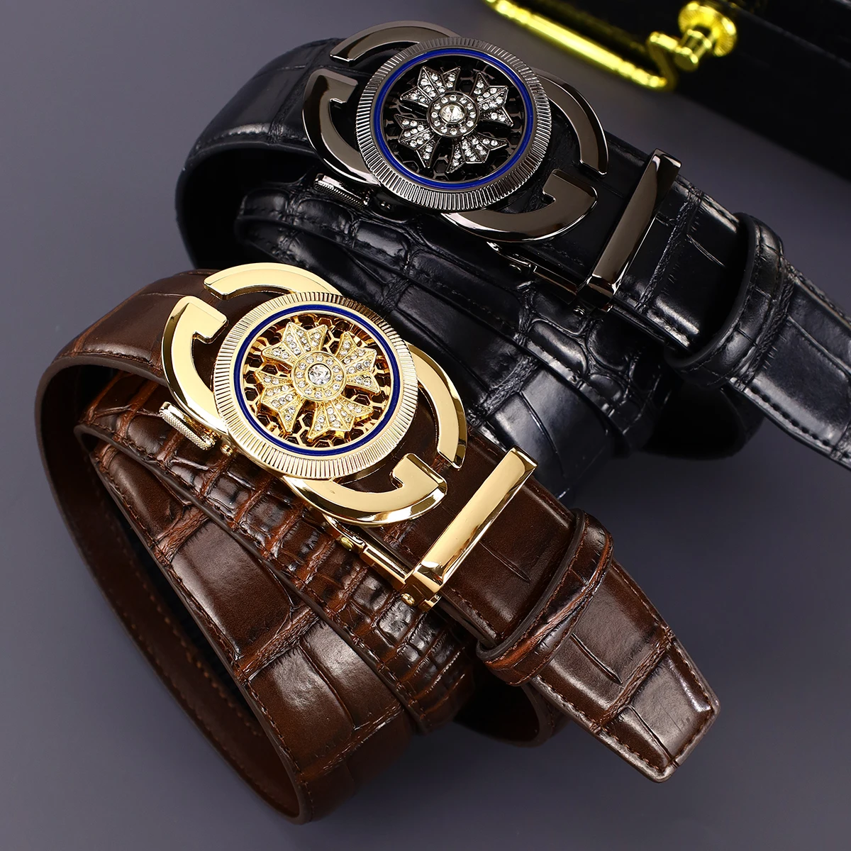 Мужской модный деловой ремень с автоматической пряжкой, регулируемый формальный повседневный подарок двойного назначения для отца, парня, мужа
Мужской модный деловой ремень с автоматической пряжкой, регулируемый формальный повседневный подарок двойного назначения для отца, парня, мужа