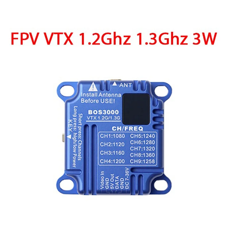 【A42U】For FPV Long Range RC Drone Compatible 1.2Ghz 1.3Ghz 3W VTX 3000Mw 9 Channel Video Audio Transmitter(PAL/NTSC)
【A42U】For FPV Long Range RC Drone Compatible 1.2Ghz 1.3Ghz 3W VTX 3000Mw 9 Channel Video Audio Transmitter(PAL/NTSC)