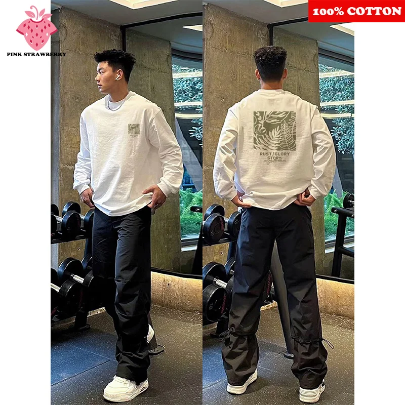 American fern leaf Print T-shirt Men Autumn 2025 New 100% Cotton White Long sleeves Sports Gym T-shirt Y2k Tops Male clothing
American fern leaf Print T-shirt Men Autumn 2025 New 100% Cotton White Long sleeves Sports Gym T-shirt Y2k Tops Male clothing