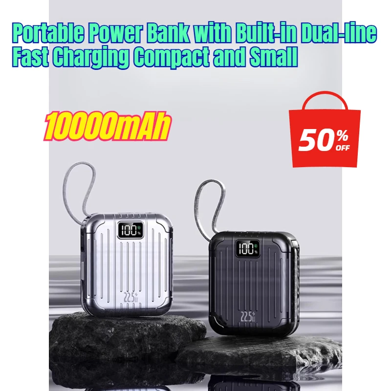 10000mAh Portable Power Bank with Built-in Dual-line Fast Charging Compact and Small
10000mAh Portable Power Bank with Built-in Dual-line Fast Charging Compact and Small