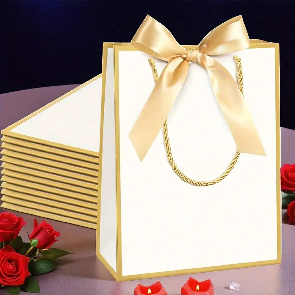 10pcs Thank You Gift Bags with Handles, Blank Paper Bag Bulk with Bow Ribbon DIY, Gift Wrapping Bags
10pcs Thank You Gift Bags with Handles, Blank Paper Bag Bulk with Bow Ribbon DIY, Gift Wrapping Bags