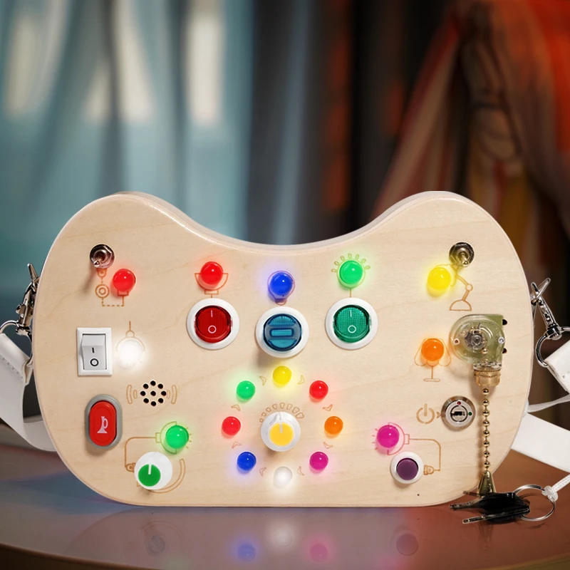 Children over 3 years old exercise finger dexterity, switch button bag, lighting, puzzle, early education Montessori toys
Children over 3 years old exercise finger dexterity, switch button bag, lighting, puzzle, early education Montessori toys