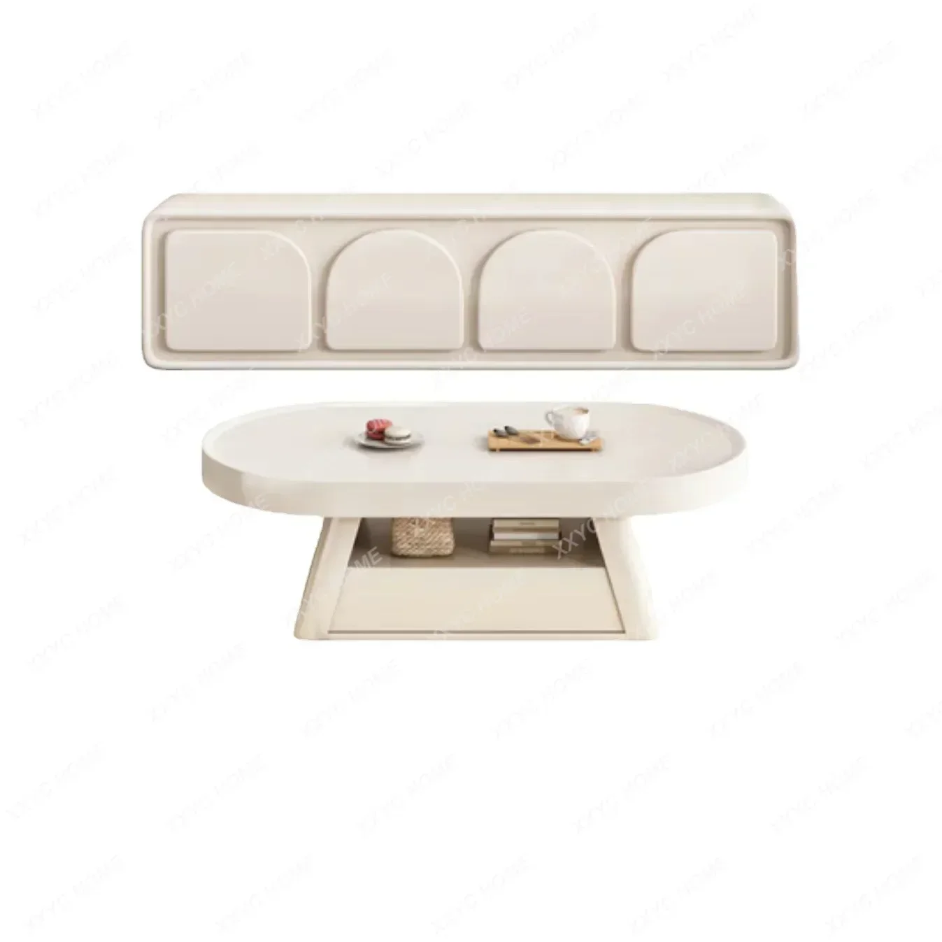 TV Cabinet and Tea Table Floor Style Combination Simple Modern Living Room Home Small Apartment French Style
TV Cabinet and Tea Table Floor Style Combination Simple Modern Living Room Home Small Apartment French Style