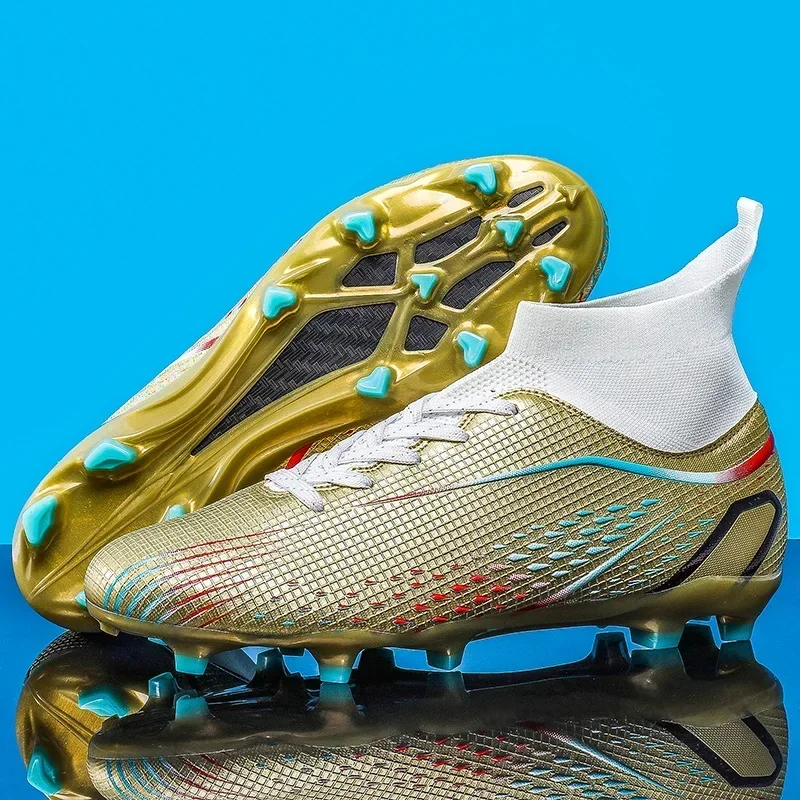 Men's Soccer Shoes Professional High Ankle Sports Footwear FG/TF Kids Soccer Cleats Football Boots Krampon Outdoor Sneakers 2024
Men's Soccer Shoes Professional High Ankle Sports Footwear FG/TF Kids Soccer Cleats Football Boots Krampon Outdoor Sneakers 2024