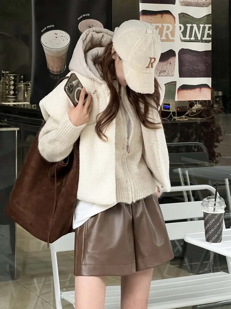 Lamb Fur Vest Women's Loose Autumn Winter Warm Anti-Aging All-Match Svel oulder Pad Coat Trendy Zipper Pure Color
Lamb Fur Vest Women's Loose Autumn Winter Warm Anti-Aging All-Match Svel oulder Pad Coat Trendy Zipper Pure Color