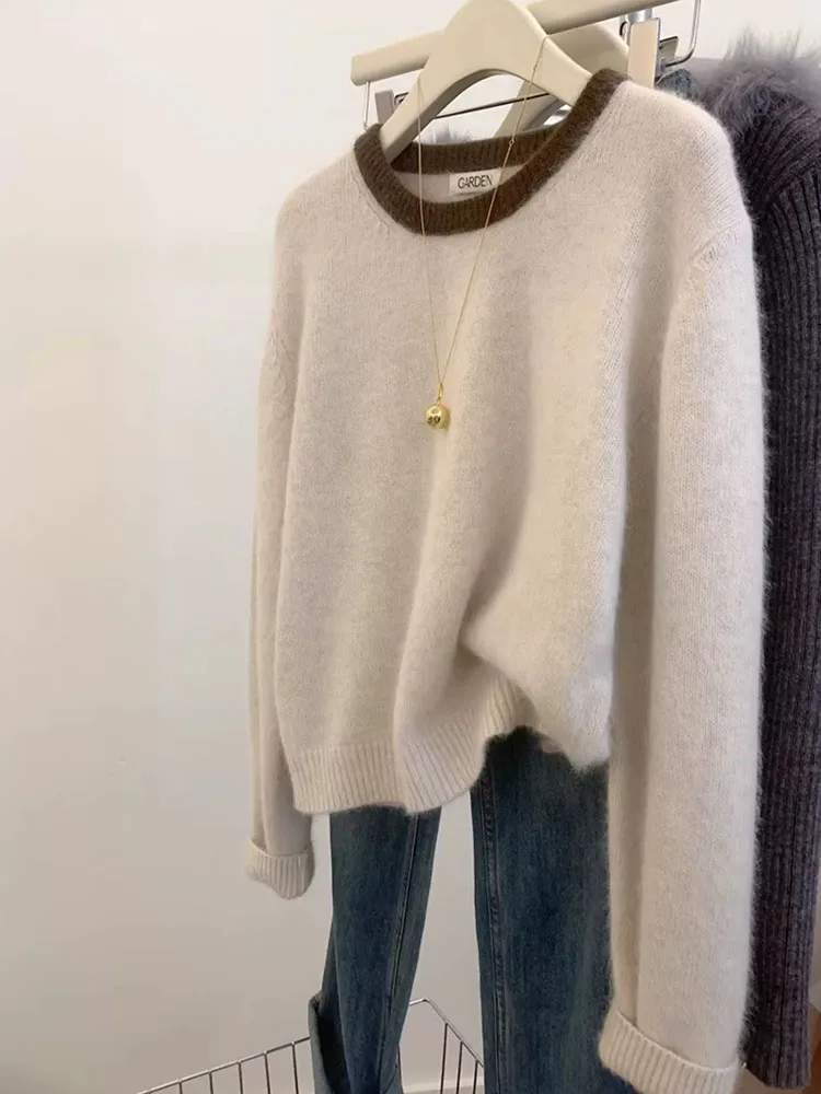 Women's Knitted Sweater 2024 Autumn Winter New Lazy Style Round Neck Long Sleeve Tops Soft Knit Pullovers Casual Sweater
Women's Knitted Sweater 2024 Autumn Winter New Lazy Style Round Neck Long Sleeve Tops Soft Knit Pullovers Casual Sweater