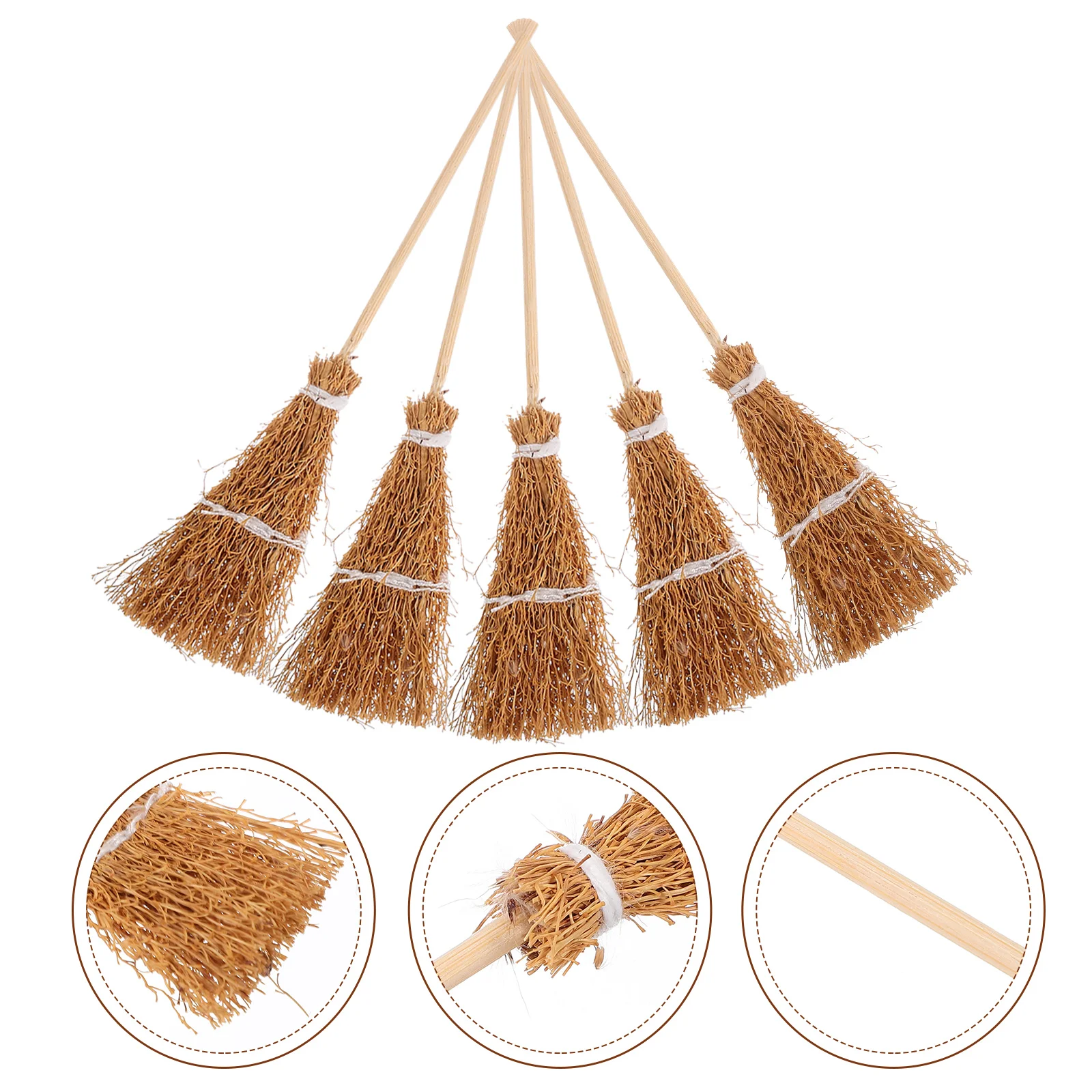 5 Pcs House Broom Lovely Props Decorative Artificial Witch Dollhouse Baby Mini Hand-woven
5 Pcs House Broom Lovely Props Decorative Artificial Witch Dollhouse Baby Mini Hand-woven