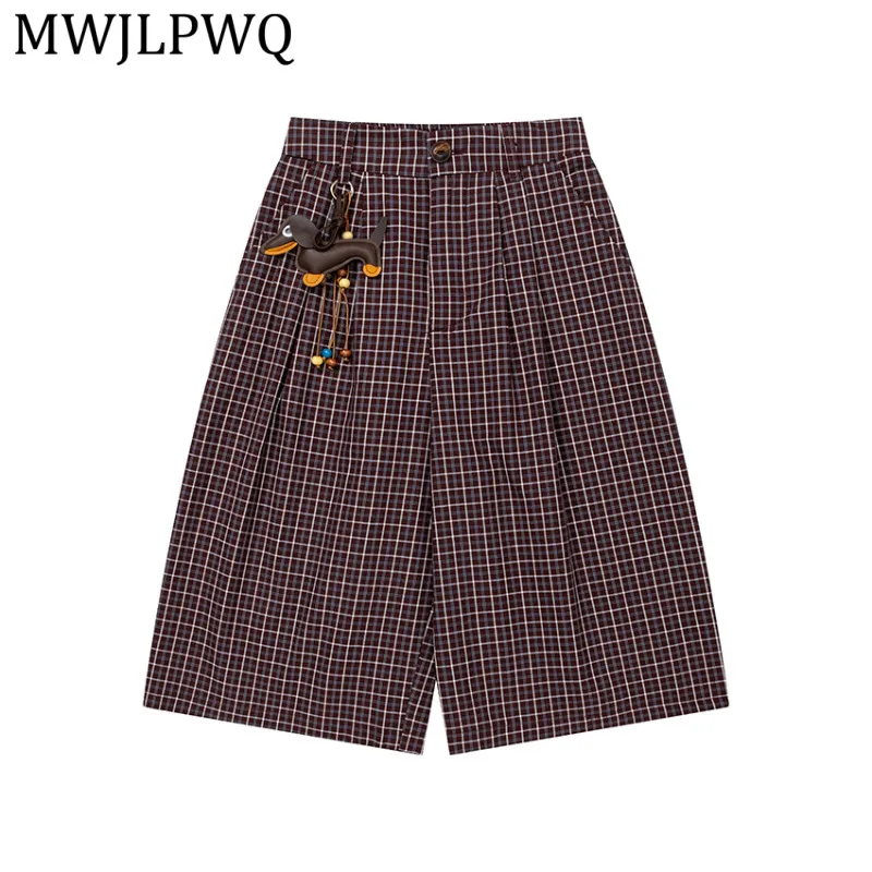 MWJLPWQ Japanese Retro Wide-Leg Shorts Unisex Style Loose Casual For Men Women Summer Plaid Suitable Casual Cropped Pants 16482
MWJLPWQ Japanese Retro Wide-Leg Shorts Unisex Style Loose Casual For Men Women Summer Plaid Suitable Casual Cropped Pants 16482