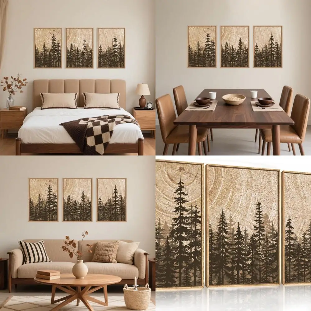 Rustic Pine Forest Canvas Wall Art, 16x24 Inches, Vintage Brown, Suitable for Home, Office
Rustic Pine Forest Canvas Wall Art, 16x24 Inches, Vintage Brown, Suitable for Home, Office