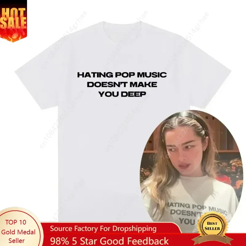 Charli Xcx Hating Pop Music Doesn't Make You Deep Same Style 100% Cotton T Shirt Men Women Fashion Harajuku Casual Loose T-shirt
Charli Xcx Hating Pop Music Doesn't Make You Deep Same Style 100% Cotton T Shirt Men Women Fashion Harajuku Casual Loose T-shirt