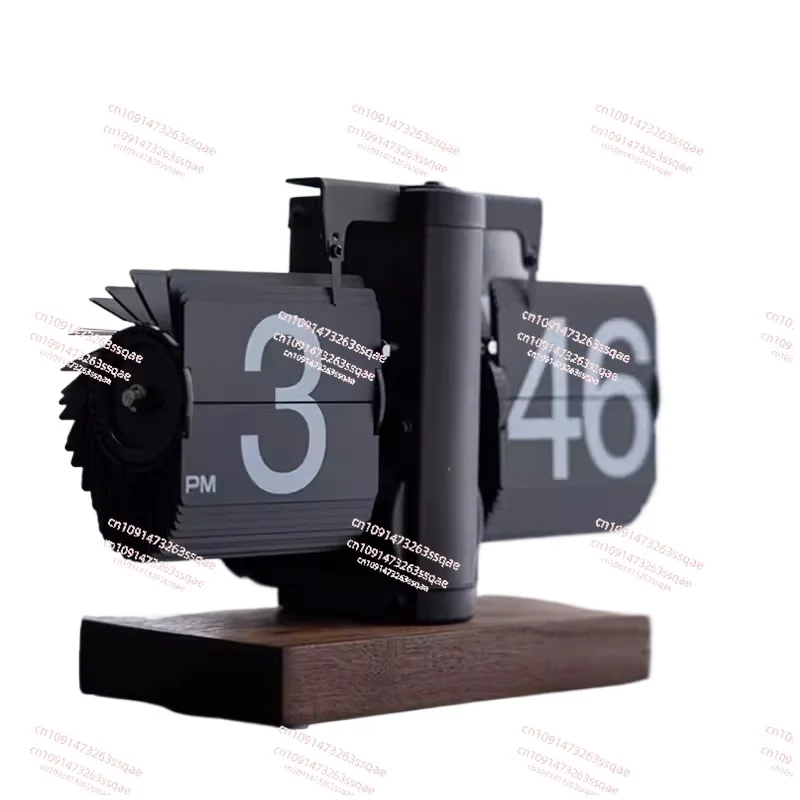 Creative automatic page turning clock seat clock ornament walnut mechanical home desktop
Creative automatic page turning clock seat clock ornament walnut mechanical home desktop