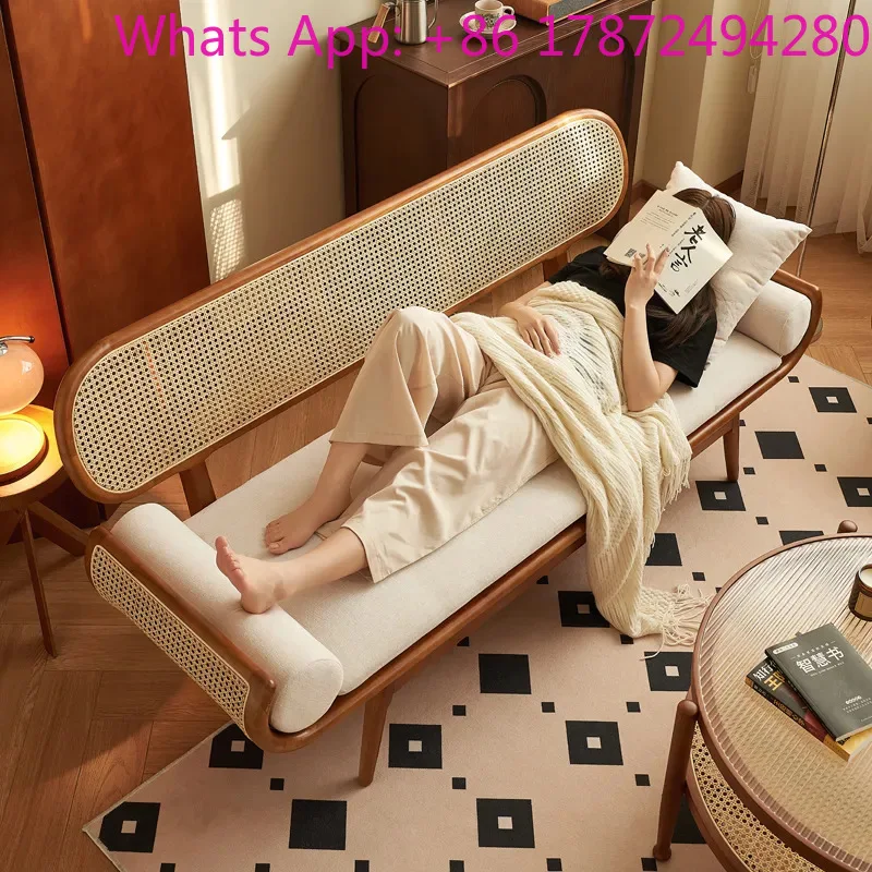 French solid wood rattan lazy sofa B & B living room rattan chair designer creative small apartment leisure chair bench
French solid wood rattan lazy sofa B & B living room rattan chair designer creative small apartment leisure chair bench