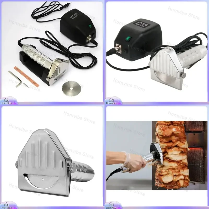 Electric Meat Slicer for Home Kitchen Doner Kebab Shawarma Gyro Cutter 220V 110V Dual Blade BBQ Roast Beef Pork Chicken
Electric Meat Slicer for Home Kitchen Doner Kebab Shawarma Gyro Cutter 220V 110V Dual Blade BBQ Roast Beef Pork Chicken