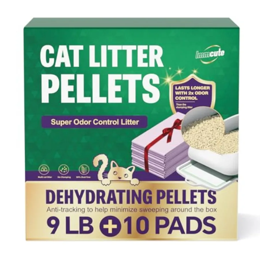 Zeolite Litter Pellets, 9lb Bag Lasts 60 Days, Odor Control Cat Litter Pellets with Extra 10 Ct Pee Pads, Non Clumping Cat Litt
Zeolite Litter Pellets, 9lb Bag Lasts 60 Days, Odor Control Cat Litter Pellets with Extra 10 Ct Pee Pads, Non Clumping Cat Litt