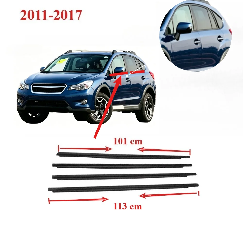 4 Pcs Black Weatherstrip for Subaru XV 2011-2017 61280-FJ011 113cm 101cm for Levorg WRX STI Weatherstrip
4 Pcs Black Weatherstrip for Subaru XV 2011-2017 61280-FJ011 113cm 101cm for Levorg WRX STI Weatherstrip