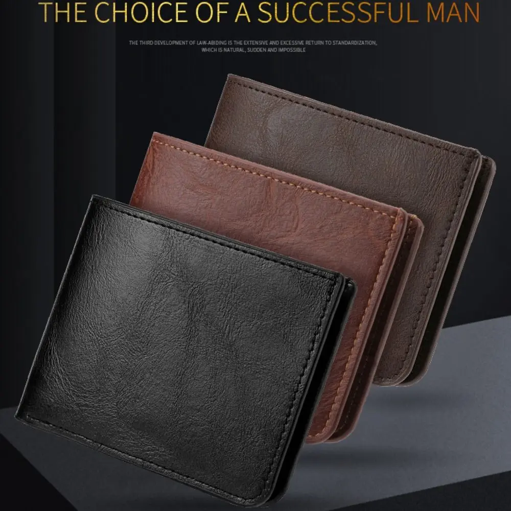 New PU Leather Men's Short Wallet Two-fold Large Capacity Retro Coin Purse Black Coffee Slim Money Bag Men Women
New PU Leather Men's Short Wallet Two-fold Large Capacity Retro Coin Purse Black Coffee Slim Money Bag Men Women