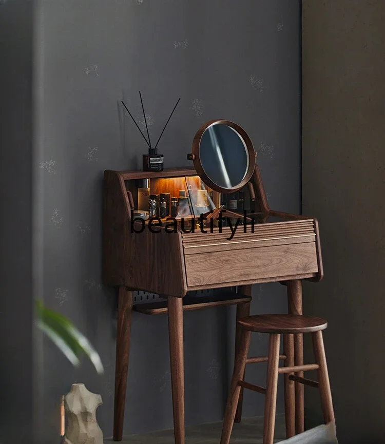 Dresser Bedroom Modern Simple Black Walnut Mini Dresser Storage Solid Wood Dresser
Dresser Bedroom Modern Simple Black Walnut Mini Dresser Storage Solid Wood Dresser