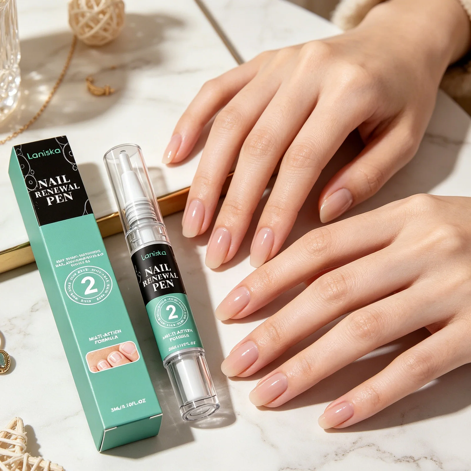 Laniska Nail Care Pen Repair Cracked Nail Cuticle Remover Weak Nails Strengthener Fast Absorbing Antifungal Nail Renewal Pen 3ml
Laniska Nail Care Pen Repair Cracked Nail Cuticle Remover Weak Nails Strengthener Fast Absorbing Antifungal Nail Renewal Pen 3ml