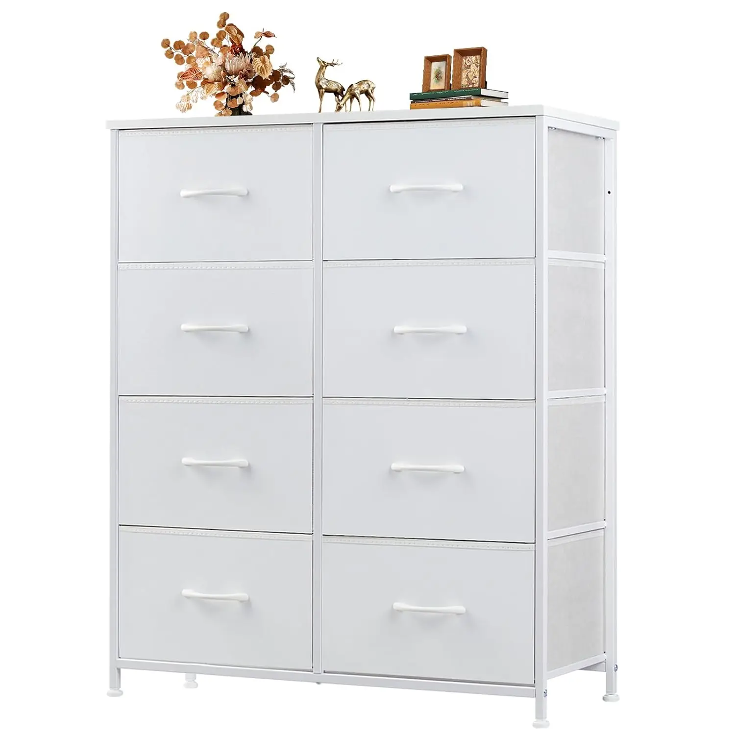 Dresser for Bedroom with 8 Drawers, Anti-Tip Tall Fabric Chests Storage Organizer Tower Furniture with Wooden Top Metal Frame
Dresser for Bedroom with 8 Drawers, Anti-Tip Tall Fabric Chests Storage Organizer Tower Furniture with Wooden Top Metal Frame