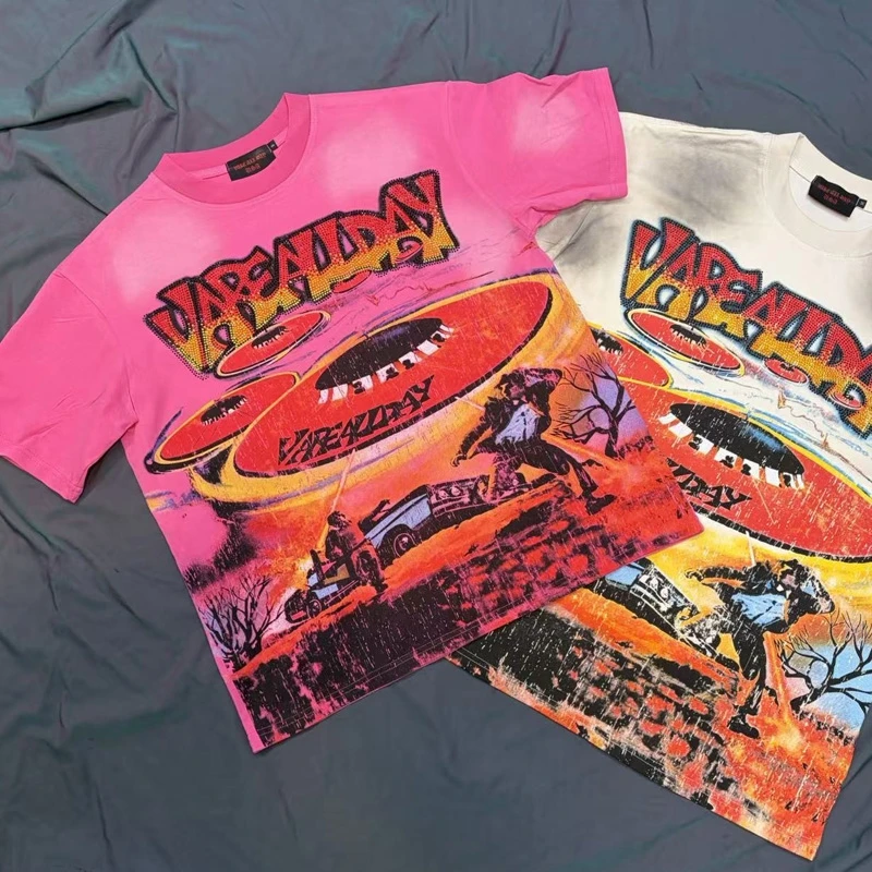 Футболка VARE ALL DAY с коротким рукавом, реальное фото, высокое качество, термопечать с кристаллами, свободный крой, уличный стиль, футболки Vare
Футболка VARE ALL DAY с коротким рукавом, реальное фото, высокое качество, термопечать с кристаллами, свободный крой, уличный стиль, футболки Vare