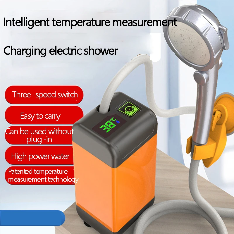 Outdoor Camping Shower Portable Electric Shower Pump IPX7 Waterproof with Digital Display and Sucker for Camping Beach Dormitory
Outdoor Camping Shower Portable Electric Shower Pump IPX7 Waterproof with Digital Display and Sucker for Camping Beach Dormitory