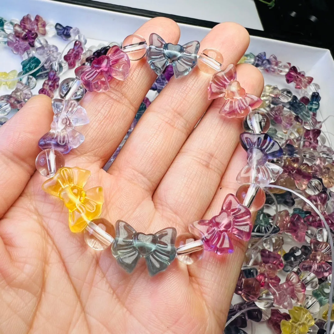 1 Pc Fengbaowu Natural Rainbow Fluorite Bowknot Bracelet Crystal Reiki Healing Stone Fashion Jewelry Gift For Women
1 Pc Fengbaowu Natural Rainbow Fluorite Bowknot Bracelet Crystal Reiki Healing Stone Fashion Jewelry Gift For Women