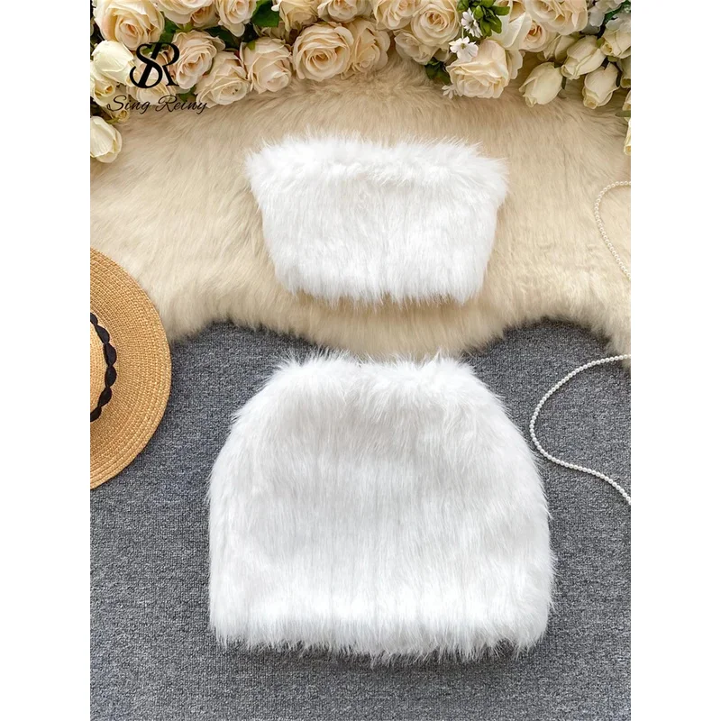 ZIXIN American Hotsweet Sexy Two Pieces Sets Women Strapless Short Tank Top+Bodycon Mini Skirt Fashion Solid Feather Suits
ZIXIN American Hotsweet Sexy Two Pieces Sets Women Strapless Short Tank Top+Bodycon Mini Skirt Fashion Solid Feather Suits