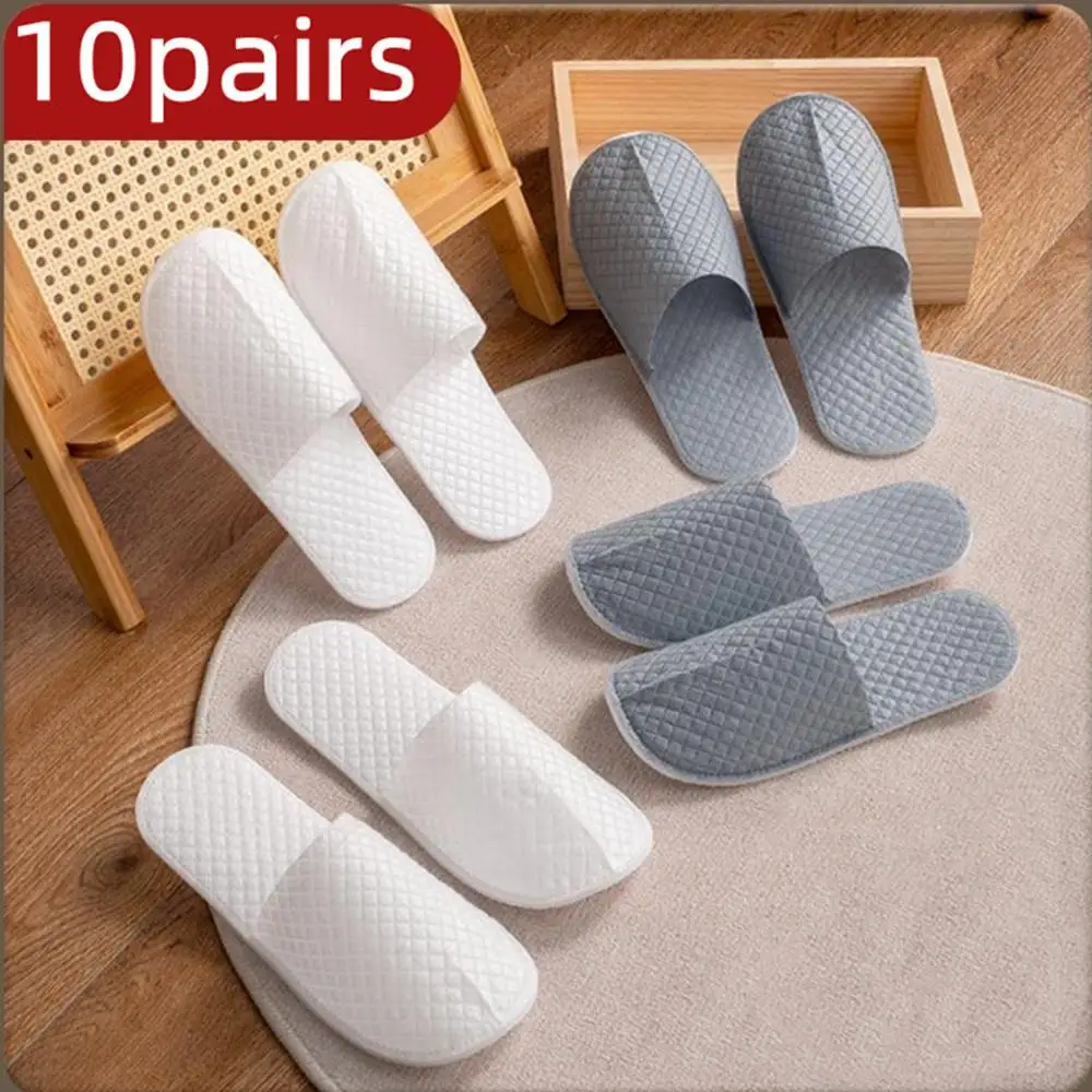 10 пар одноразовых тапочек, женские и мужские дорожные тапочки, домашняя обувь для гостей, нескользящие тапочки с закрытым носком, бесшумные шлепанцы для спальни
10 пар одноразовых тапочек, женские и мужские дорожные тапочки, домашняя обувь для гостей, нескользящие тапочки с закрытым носком, бесшумные шлепанцы для спальни