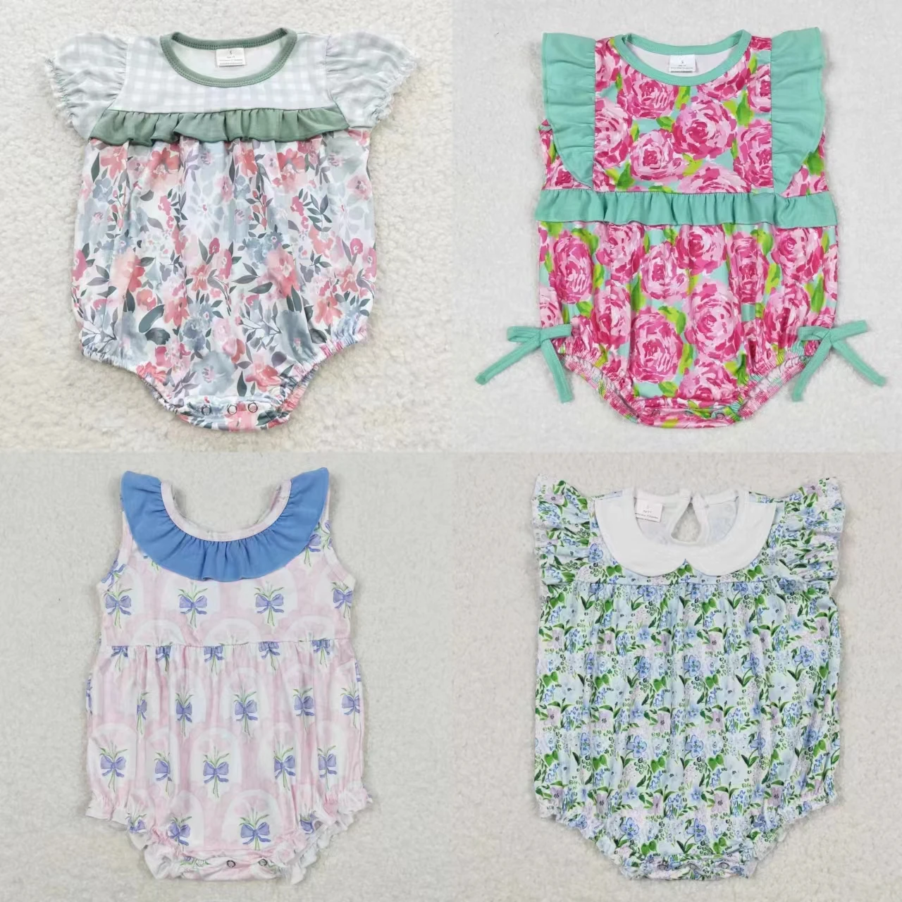 Wholesale Baby Girl Toddler Bubble Romper Newborn Flower Chicken Coverall Bodysuit Kids Children Floral One-piece
Wholesale Baby Girl Toddler Bubble Romper Newborn Flower Chicken Coverall Bodysuit Kids Children Floral One-piece