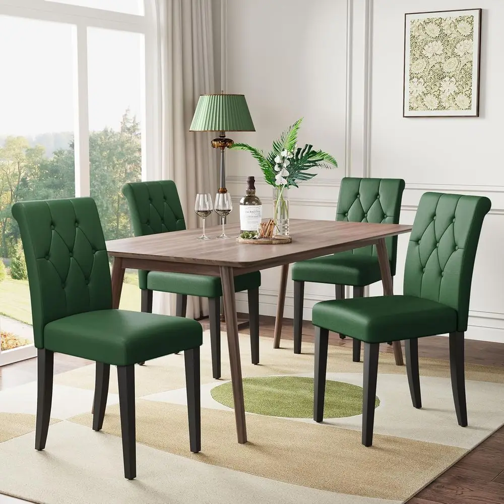 Set of 4 Upholstered Button-Tufted Parsons Chairs with Solid Wood Legs, Suitable for Dining Room, Kitchen, Restaurant, Hotel - G
Set of 4 Upholstered Button-Tufted Parsons Chairs with Solid Wood Legs, Suitable for Dining Room, Kitchen, Restaurant, Hotel - G