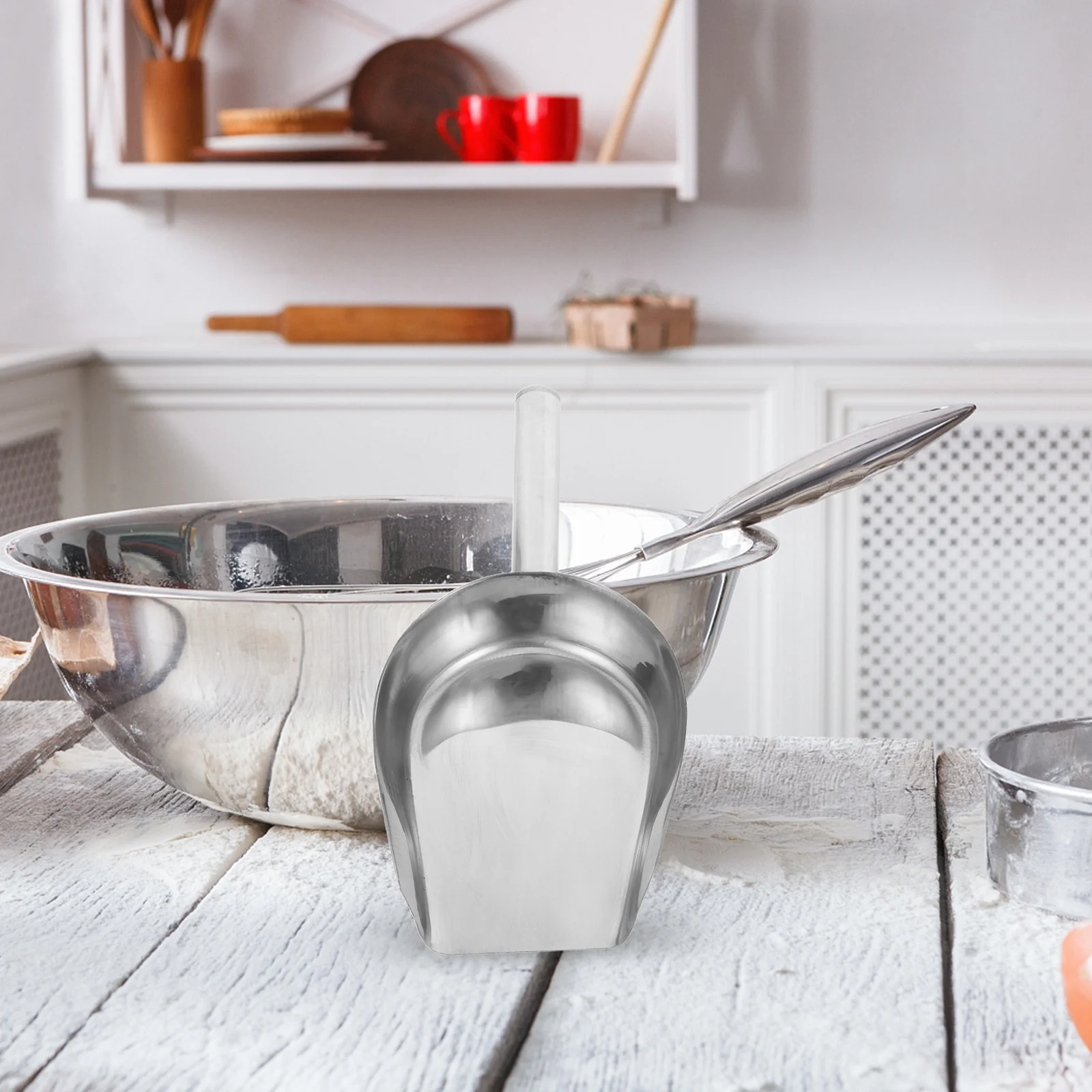 2Pcs Multi-Use Home Shovel Stainless Steel Kitchen Scoop for Ice Cubes Candy Nuts Grains Flour Sugar Beans Dry Food Bar Serving
2Pcs Multi-Use Home Shovel Stainless Steel Kitchen Scoop for Ice Cubes Candy Nuts Grains Flour Sugar Beans Dry Food Bar Serving