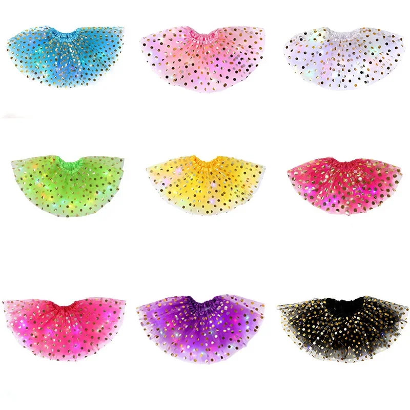 30cm LED Glowing Light Girls Tulle dot Glitter Short Tutu Skirt Children Ballet Dancewear Party Costume Ball Gown Mini Skirt
30cm LED Glowing Light Girls Tulle dot Glitter Short Tutu Skirt Children Ballet Dancewear Party Costume Ball Gown Mini Skirt