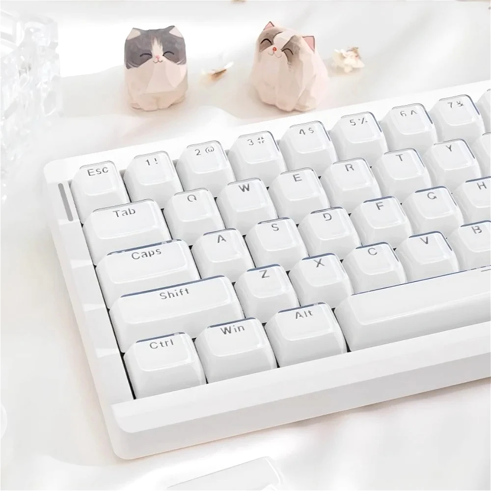 135 Key Crystal Transparent Keycap PBT+PC MDA Configuration, Pink and White Keycap Compatible with Cherry MX Mechanical Keyboard
135 Key Crystal Transparent Keycap PBT+PC MDA Configuration, Pink and White Keycap Compatible with Cherry MX Mechanical Keyboard