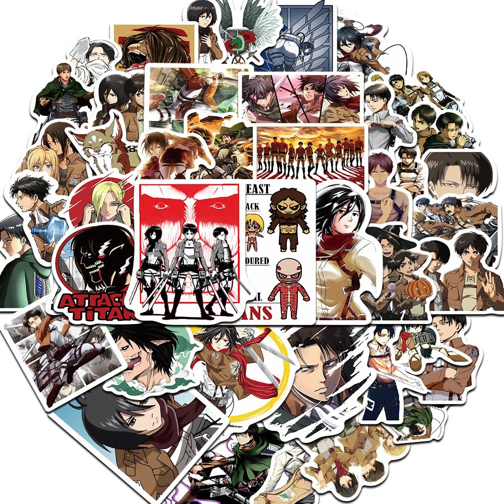 10/30/50pcs Cartoon Attack On Titan Stickers Anime Waterproof Decals DIY Helmet Scrapbook Laptop Bike Cool Manga Sticker Kid Toy
10/30/50pcs Cartoon Attack On Titan Stickers Anime Waterproof Decals DIY Helmet Scrapbook Laptop Bike Cool Manga Sticker Kid Toy