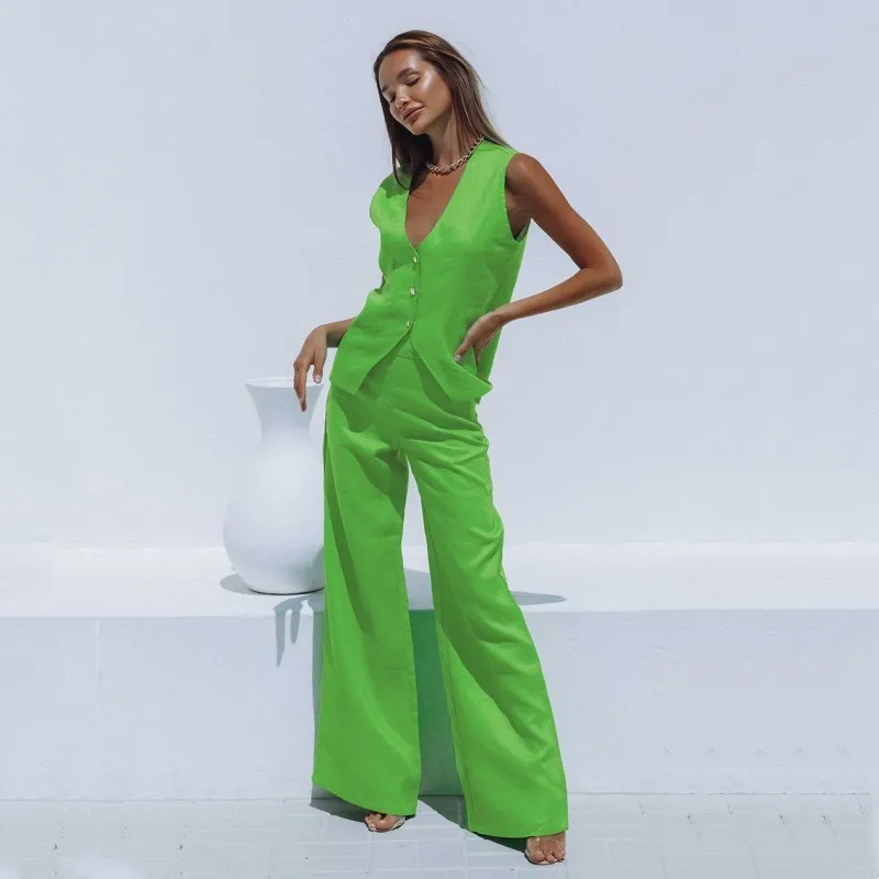 Pants Women Pants Suit Vest Top Single-breasted Sets of Two Pieces for Elegant Women V-neck Women's Set Woman Dress Up Blazer
Pants Women Pants Suit Vest Top Single-breasted Sets of Two Pieces for Elegant Women V-neck Women's Set Woman Dress Up Blazer