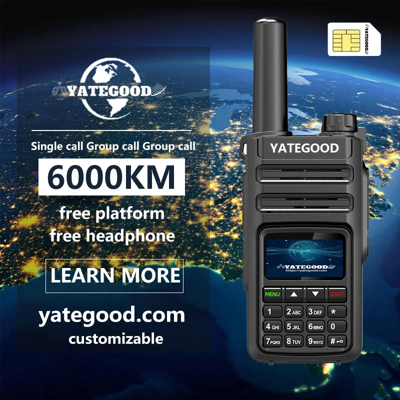 YATEGOOD GV10 Walkie Talkie No distance limit Intercom Long standby Portable More than 5000KM 4G 5G
YATEGOOD GV10 Walkie Talkie No distance limit Intercom Long standby Portable More than 5000KM 4G 5G