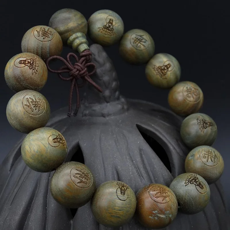 Genuine Goods Natural Guajacwood Lettering Guanyin Submerged Buddha Beads Bracelet Male and Female Matching St
Genuine Goods Natural Guajacwood Lettering Guanyin Submerged Buddha Beads Bracelet Male and Female Matching St