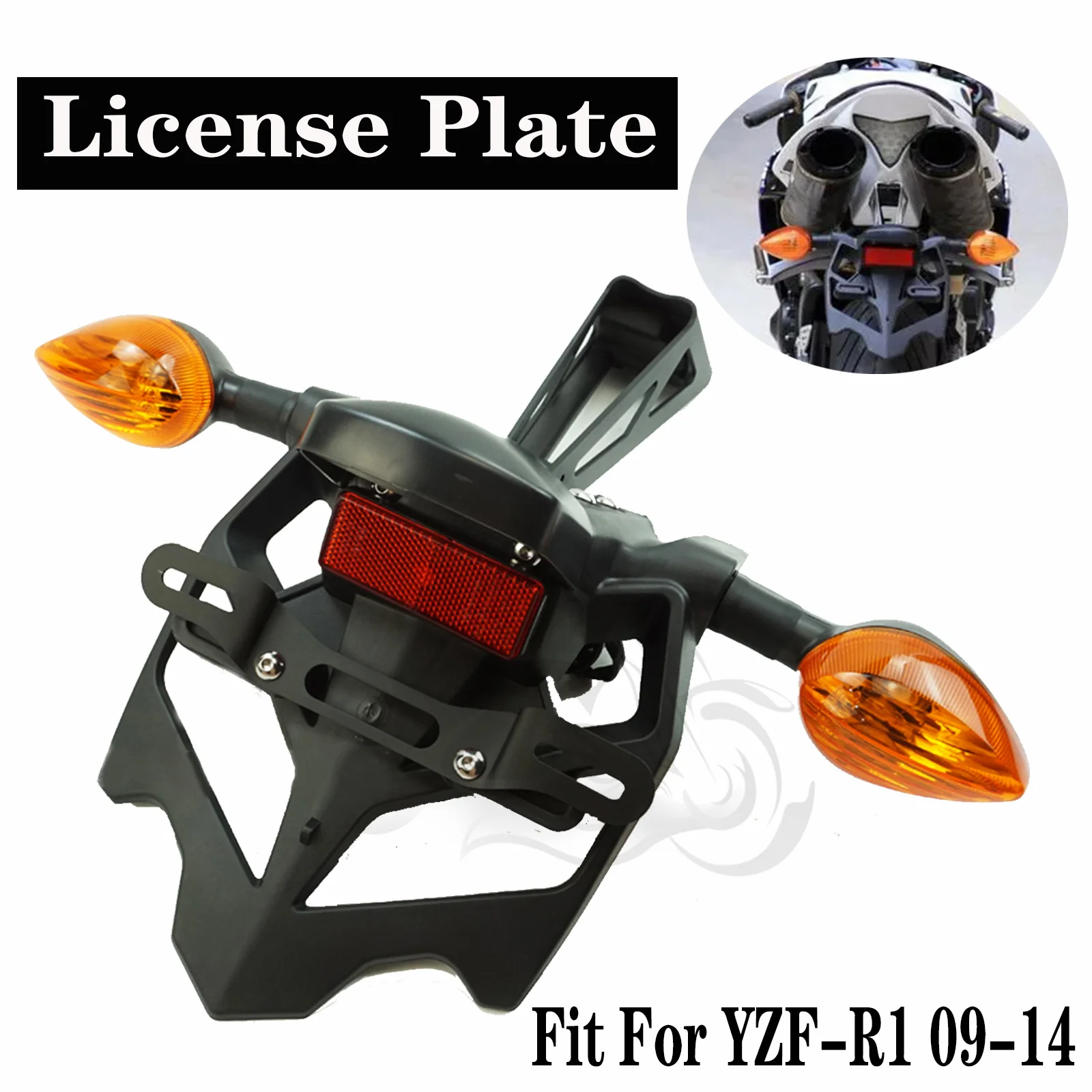 Fit For Yamaha YZF-R1 YZF R1 2009 - 2014 Rear Tire Fender Motorcycle License Number Plate Light Frame Holder Bracket 2010 2011
Fit For Yamaha YZF-R1 YZF R1 2009 - 2014 Rear Tire Fender Motorcycle License Number Plate Light Frame Holder Bracket 2010 2011
