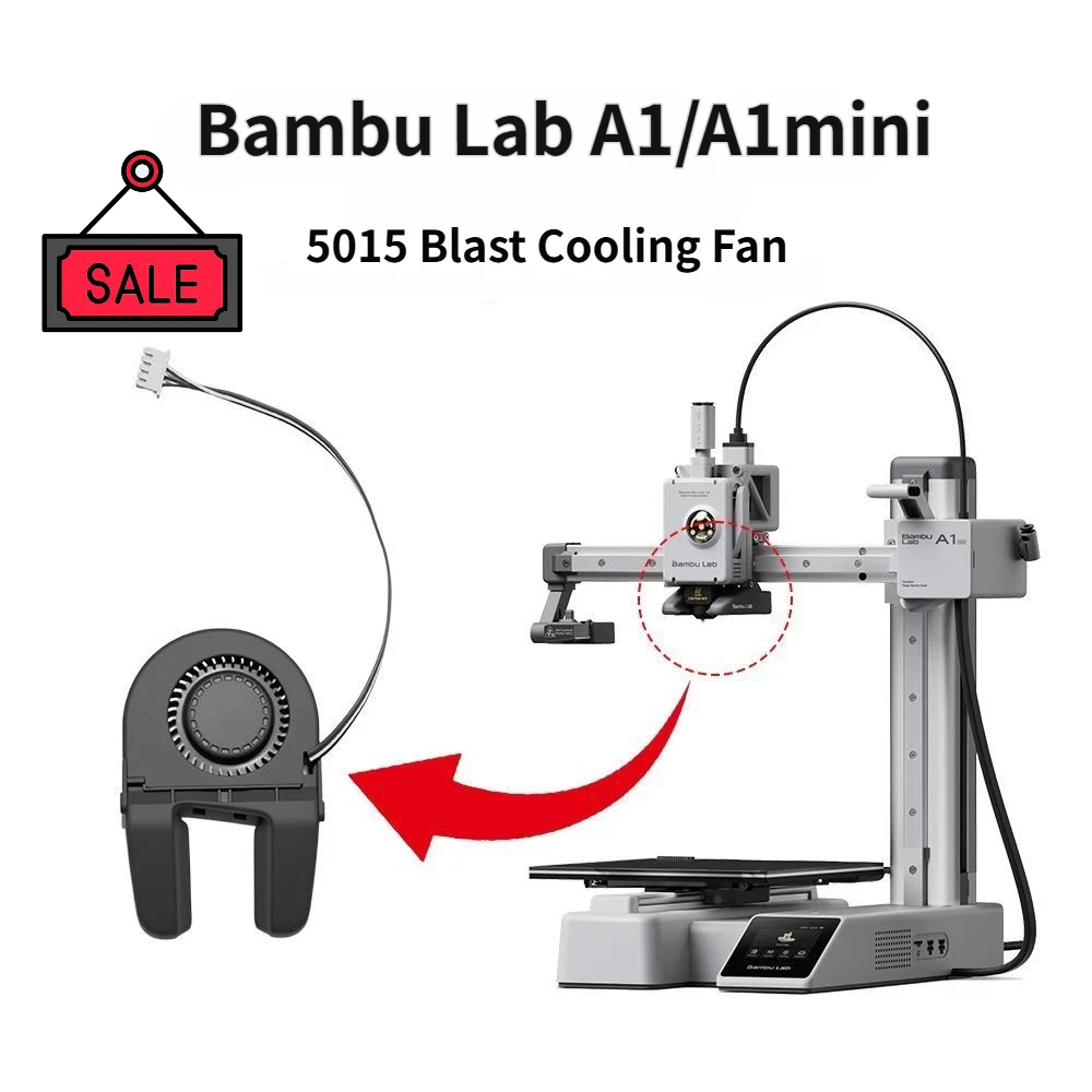 Вентилятор охлаждения для Bambu Lab A1/A1 mini, модель с двойными шарикоподшипниками 5015, для передней панели, запчасти для 3D-принтеров
Вентилятор охлаждения для Bambu Lab A1/A1 mini, модель с двойными шарикоподшипниками 5015, для передней панели, запчасти для 3D-принтеров