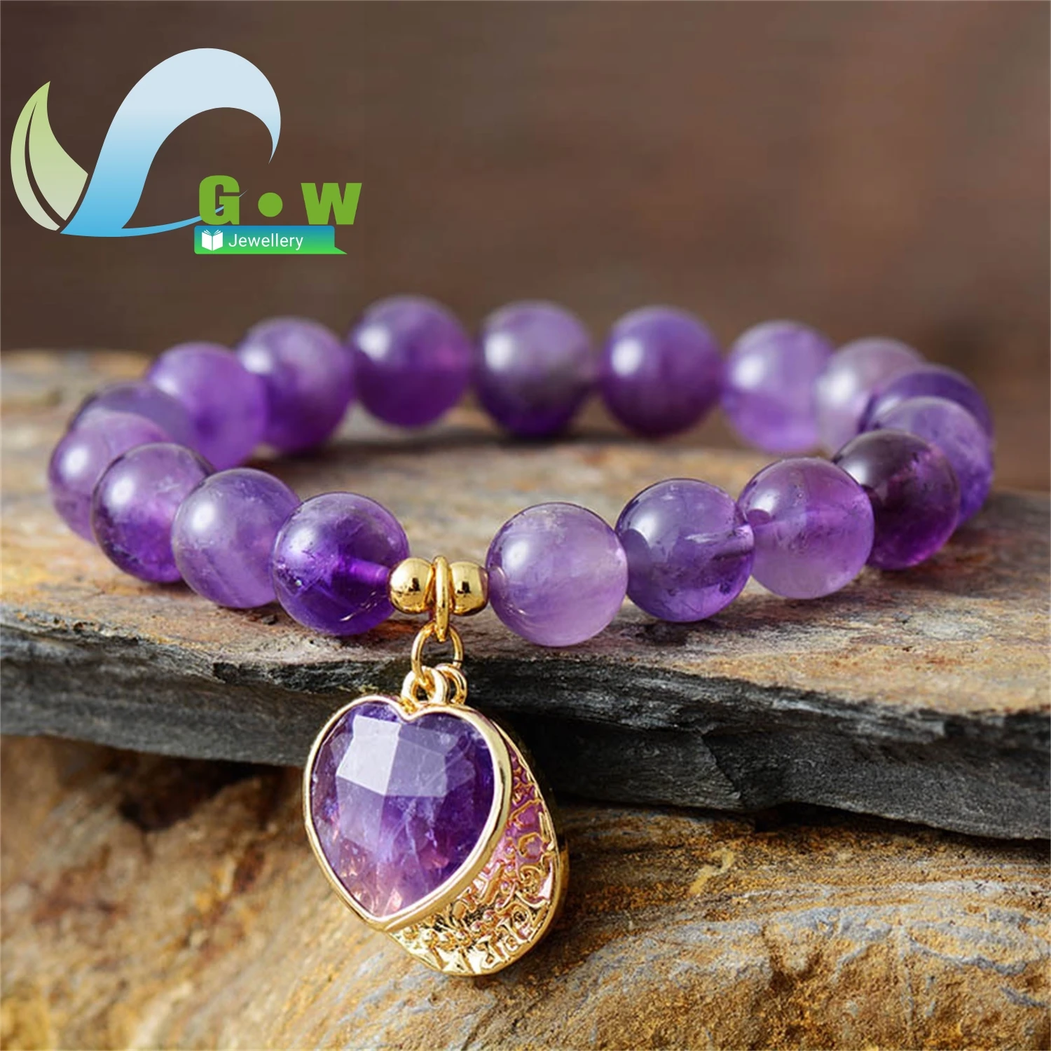 Simple Luxury 10mm Natural Amethyst Stretch Bracelet Handmade Beaded Unisex Crystal Healing Jewelry Couple Gift Wholesale
Simple Luxury 10mm Natural Amethyst Stretch Bracelet Handmade Beaded Unisex Crystal Healing Jewelry Couple Gift Wholesale