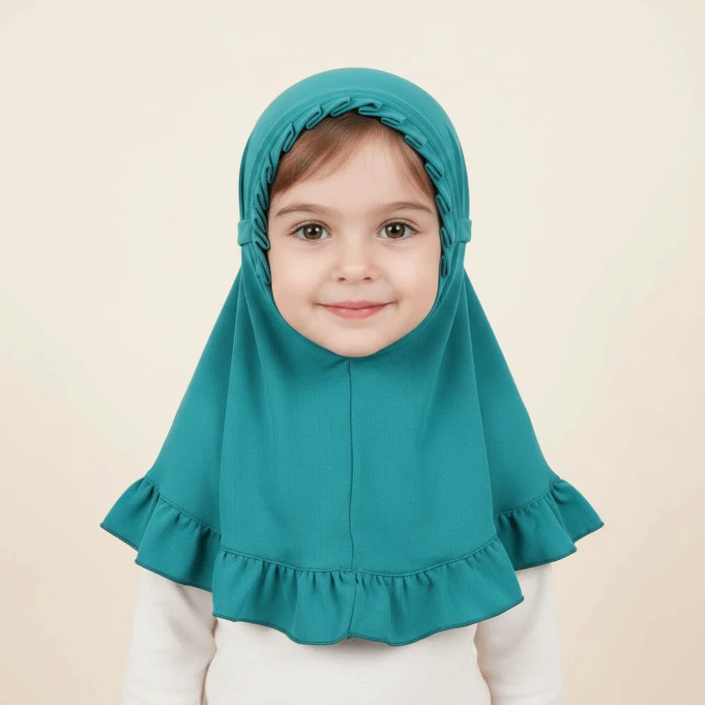 Breathable Girls Neck Shawl Crinkles Texture Solid Color Girls Muslim Hijab Handmade Stretch Hijab Turban Cap 2-7 Years Old
Breathable Girls Neck Shawl Crinkles Texture Solid Color Girls Muslim Hijab Handmade Stretch Hijab Turban Cap 2-7 Years Old