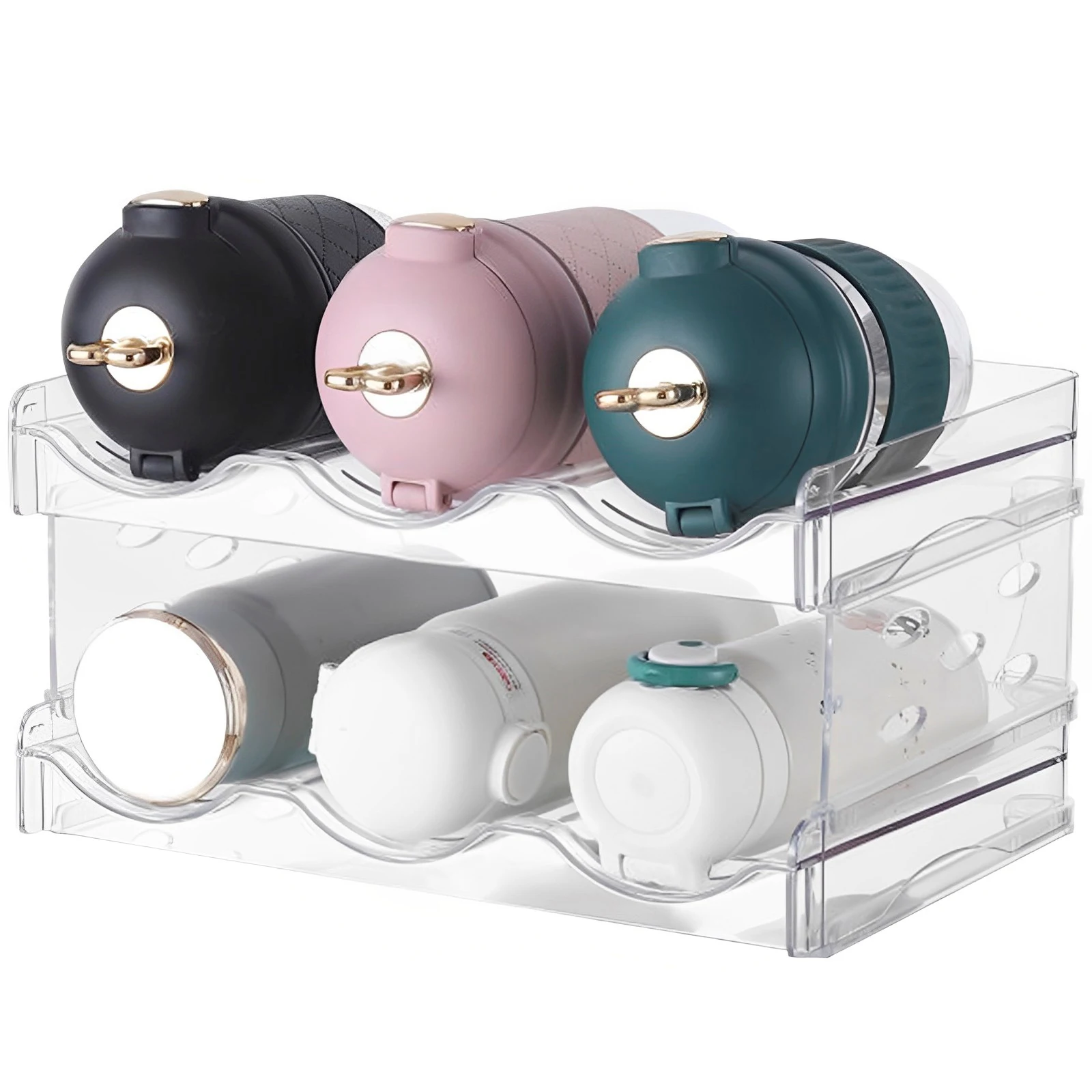 2Pcs Water Bottle Organizer Stackable Bottle Storage Holder Clear Water Cup Holder Plastic Wine Drink Organizer Rack Anti-Slip
2Pcs Water Bottle Organizer Stackable Bottle Storage Holder Clear Water Cup Holder Plastic Wine Drink Organizer Rack Anti-Slip