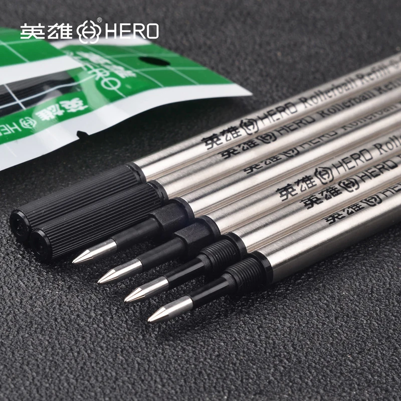 24 X Hero International Standard (Push type or Screw type) Roller Ball Pen Refills Black Ink Refills Writing Gift Supplies
24 X Hero International Standard (Push type or Screw type) Roller Ball Pen Refills Black Ink Refills Writing Gift Supplies