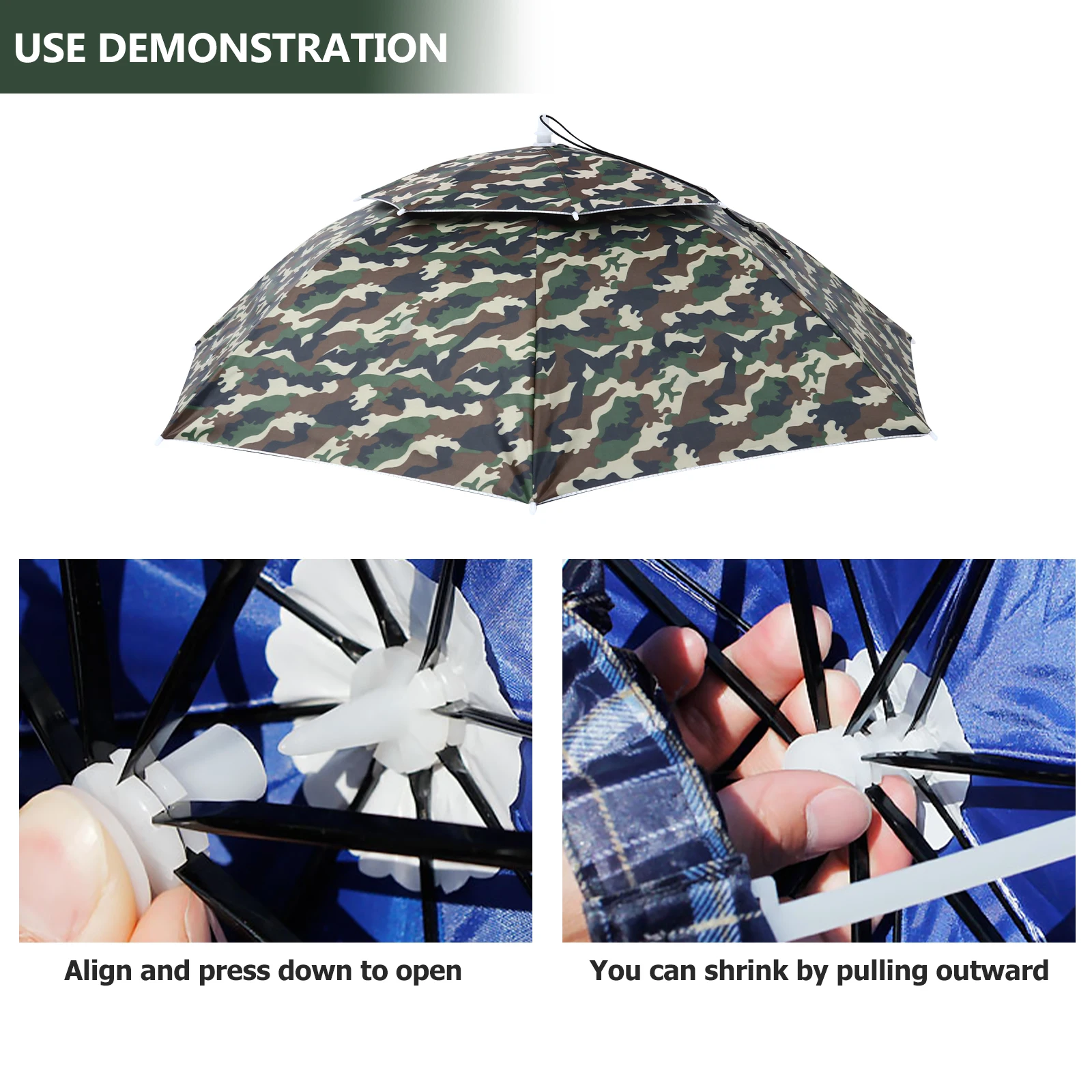 H Umbrella 95CM Large Diameter Oxford Fabric Head Mounted Outdoor Foldable Sun Rain Shade Hat Fishing Accessories
H Umbrella 95CM Large Diameter Oxford Fabric Head Mounted Outdoor Foldable Sun Rain Shade Hat Fishing Accessories