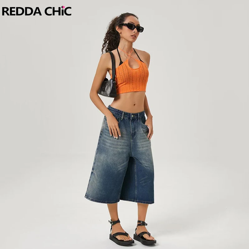 REDDACHiC Gradient Wash Women Jeans Jorts Ombre Distressed Whiskers Low Waist Straight Baggy Jorts Casual Vintage Summer Clothes
REDDACHiC Gradient Wash Women Jeans Jorts Ombre Distressed Whiskers Low Waist Straight Baggy Jorts Casual Vintage Summer Clothes