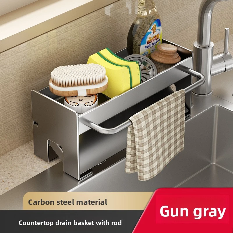 Kitchen Sponge Holder Space aluminum Sink Drain Rack Soap Drainer Towel Rack Shelf Organizer bathroom Storage Accessories
Kitchen Sponge Holder Space aluminum Sink Drain Rack Soap Drainer Towel Rack Shelf Organizer bathroom Storage Accessories