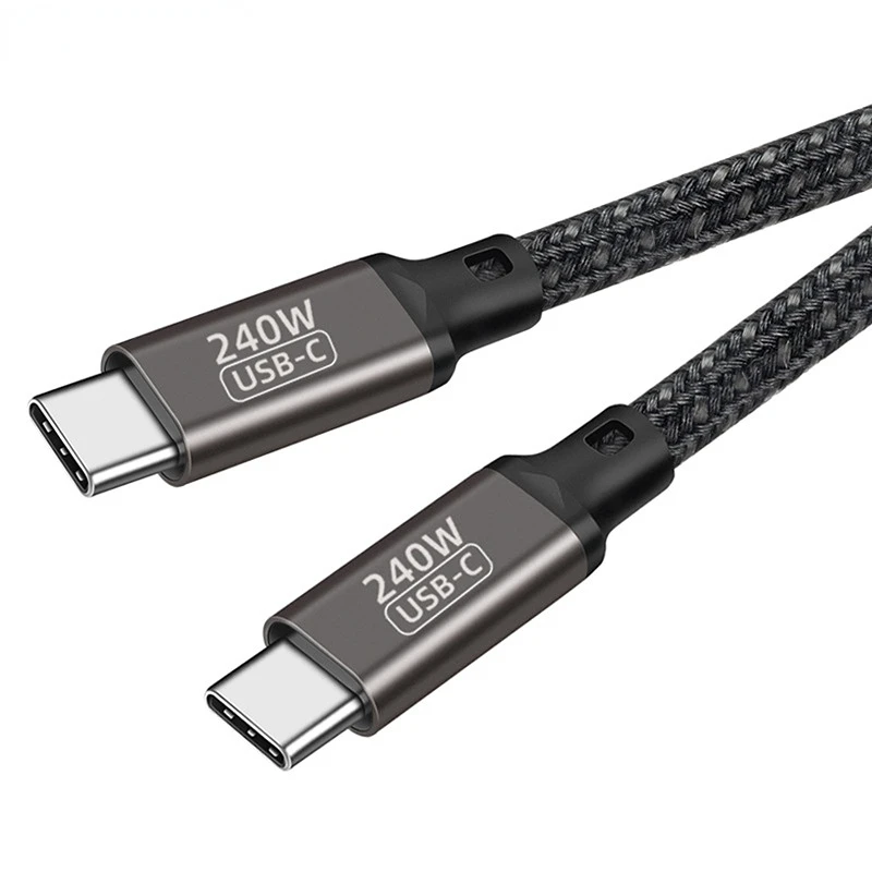 PD240W Quick-charge Cable Type-CtoC Data cable Dual-head compatible with 100W66W18W with chip C male toC male
PD240W Quick-charge Cable Type-CtoC Data cable Dual-head compatible with 100W66W18W with chip C male toC male