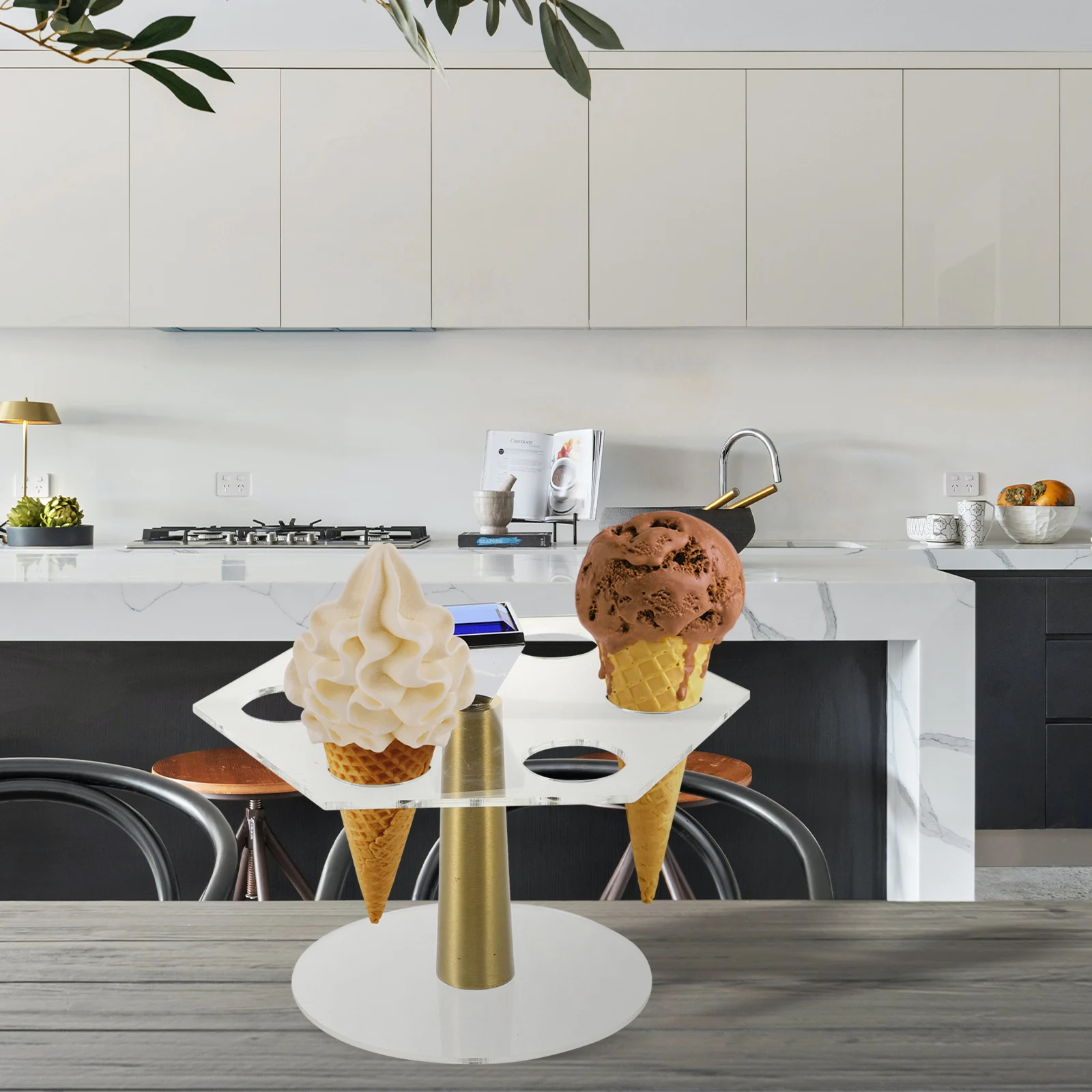 6 Pcs Versatile Acrylic Ice Cream Cone Holder With 6 Holes For Party Display Stands
6 Pcs Versatile Acrylic Ice Cream Cone Holder With 6 Holes For Party Display Stands
