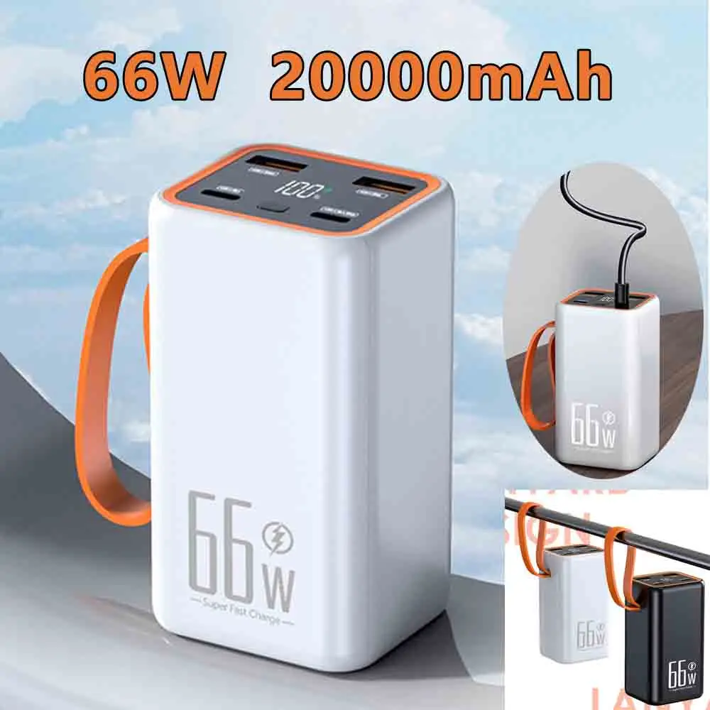 20000mAh Mini Power Bank 2 Ways 66W Fast Charging Powerbank Portable External Battery for Huawei for iPhone Xiaomi
20000mAh Mini Power Bank 2 Ways 66W Fast Charging Powerbank Portable External Battery for Huawei for iPhone Xiaomi