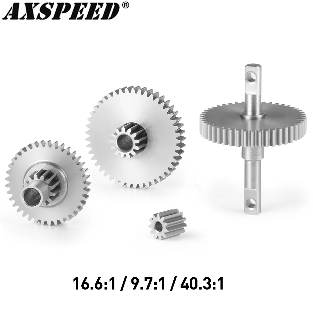 AXSPEED Steel Overdrive Underdrive Transmission Gear Pinion Set for 1/18 TRX4M Bronco Defender RC Crawler Car Upgrade Parts
AXSPEED Steel Overdrive Underdrive Transmission Gear Pinion Set for 1/18 TRX4M Bronco Defender RC Crawler Car Upgrade Parts